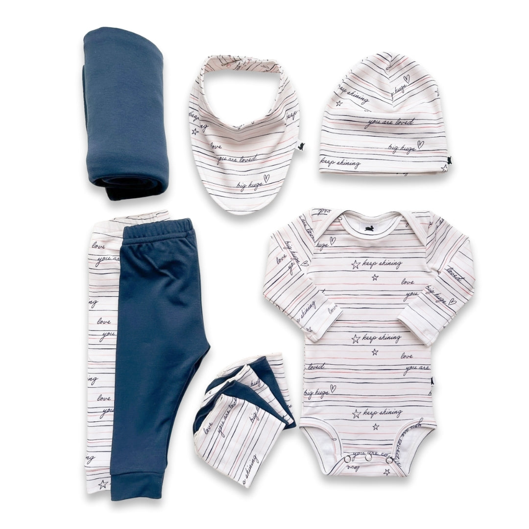 Bamboo Baby Capsule Gift Box - Love Story & Navy